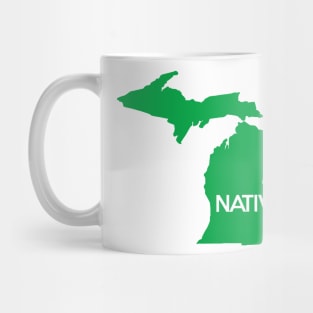 Michigan Native MI Pride Detroit Home Green Mug